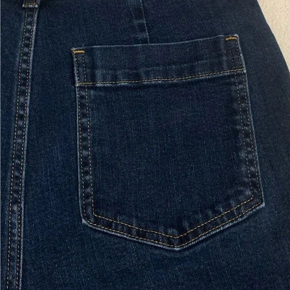 GAP Women High Rise Flare Wide-Leg Crop Jeans in Deep Blue, Sz 10. NWOT - Picture 7 of 12